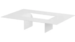 Couchtisch Cut – Minimalistisches Stahl-Design mit kreativer Öffnung
