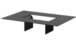 Couchtisch Cut – Minimalistisches Stahl-Design mit kreativer Öffnung