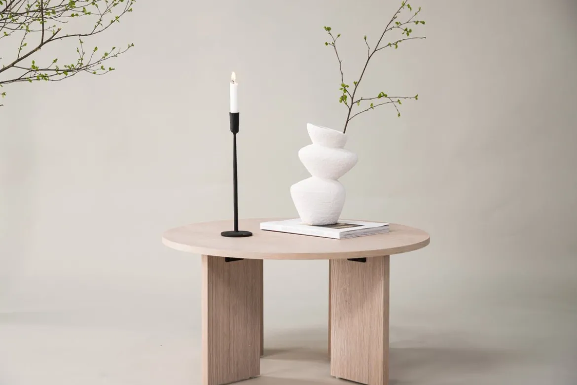 Couchtisch Davinci - Rundtisch mit Holzoptik