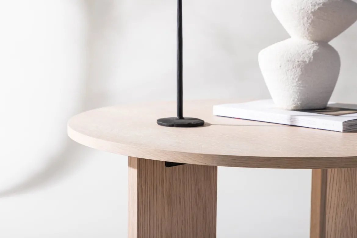 Couchtisch Davinci - Rundtisch mit Holzoptik