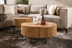 Couchtisch Duna - 2er Set aus Mangoholz