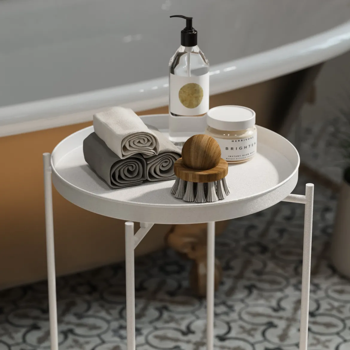 Couchtisch Fenaro – Schlichtes Metalldesign in Weiß oder Grün