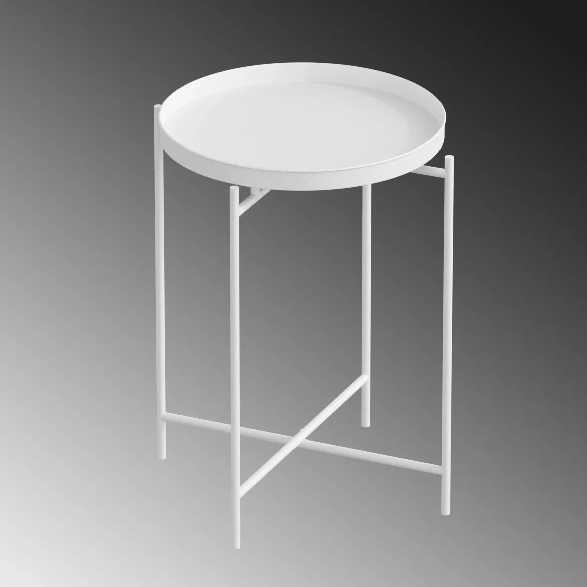 Couchtisch Fenaro – Schlichtes Metalldesign in Weiß oder Grün