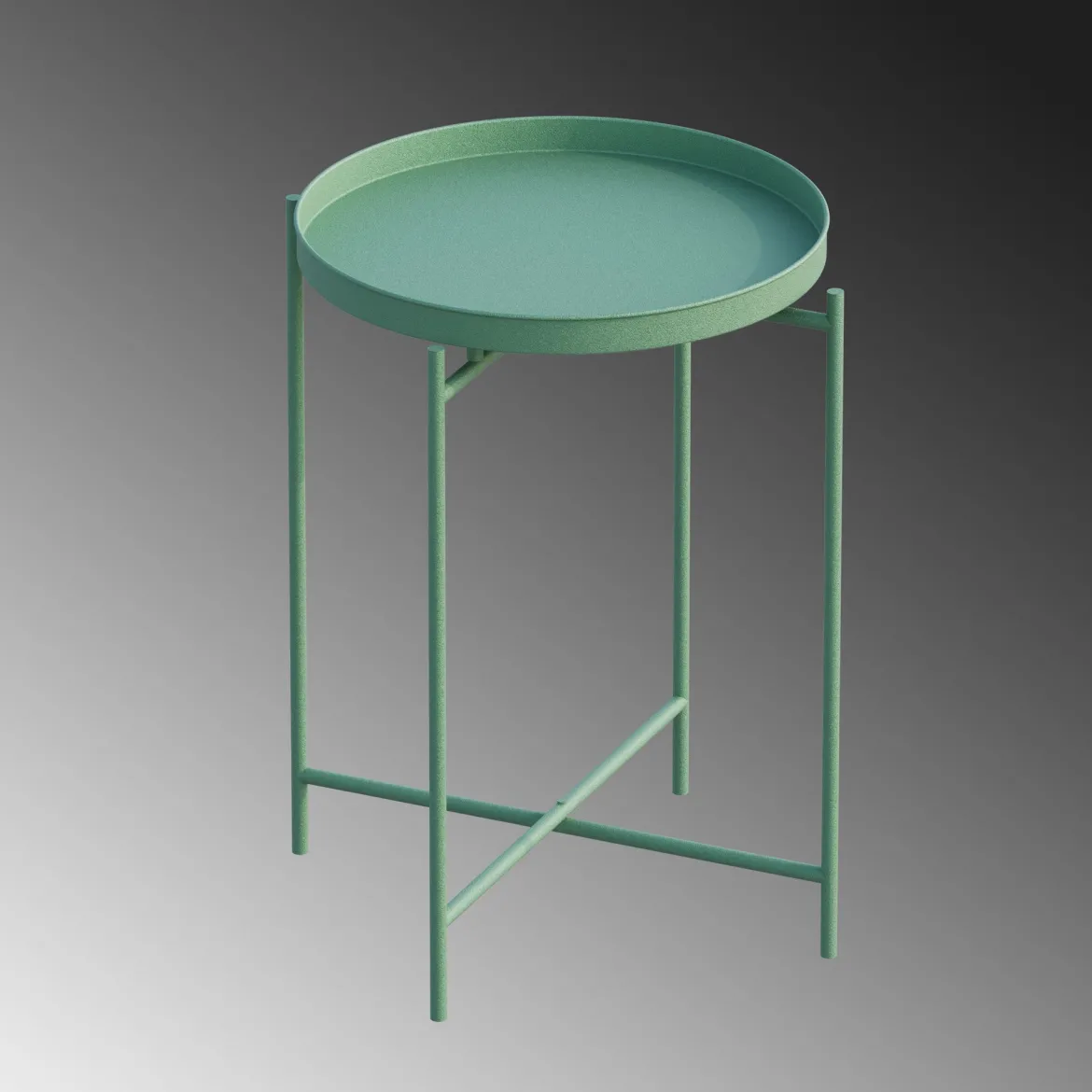 Couchtisch Fenaro – Schlichtes Metalldesign in Weiß oder Grün