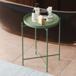 Couchtisch Fenaro – Schlichtes Metalldesign in Weiß oder Grün