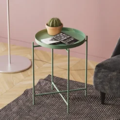 Couchtisch Fenaro – Schlichtes Metalldesign in Weiß oder Grün