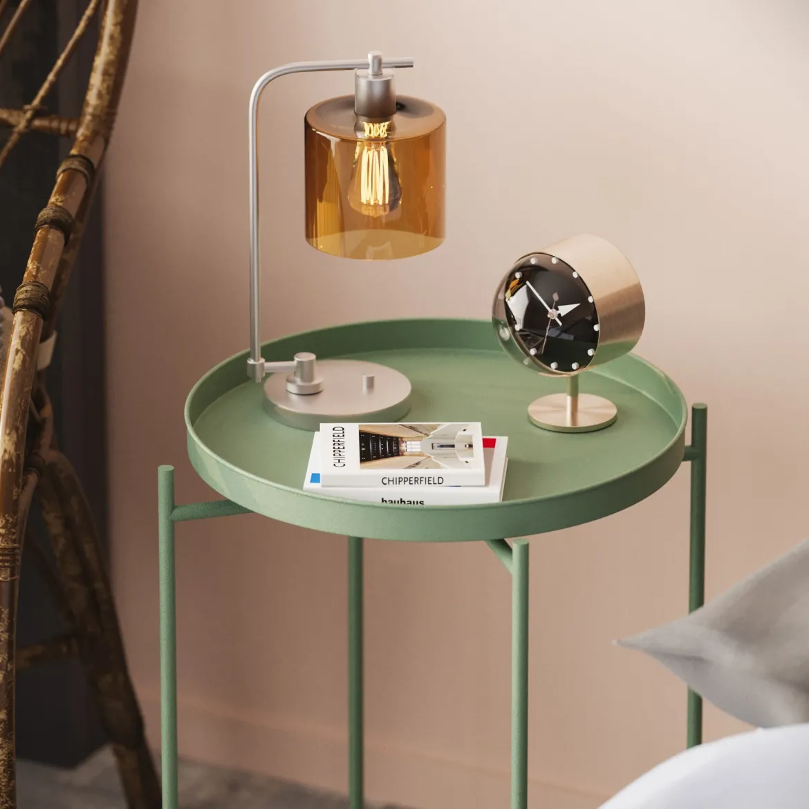 Couchtisch Fenaro – Schlichtes Metalldesign in Weiß oder Grün