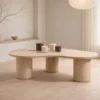 Couchtisch Garino - organisches Design in Holzoptik