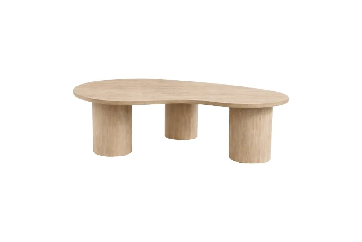 Couchtisch Garino - organisches Design in Holzoptik