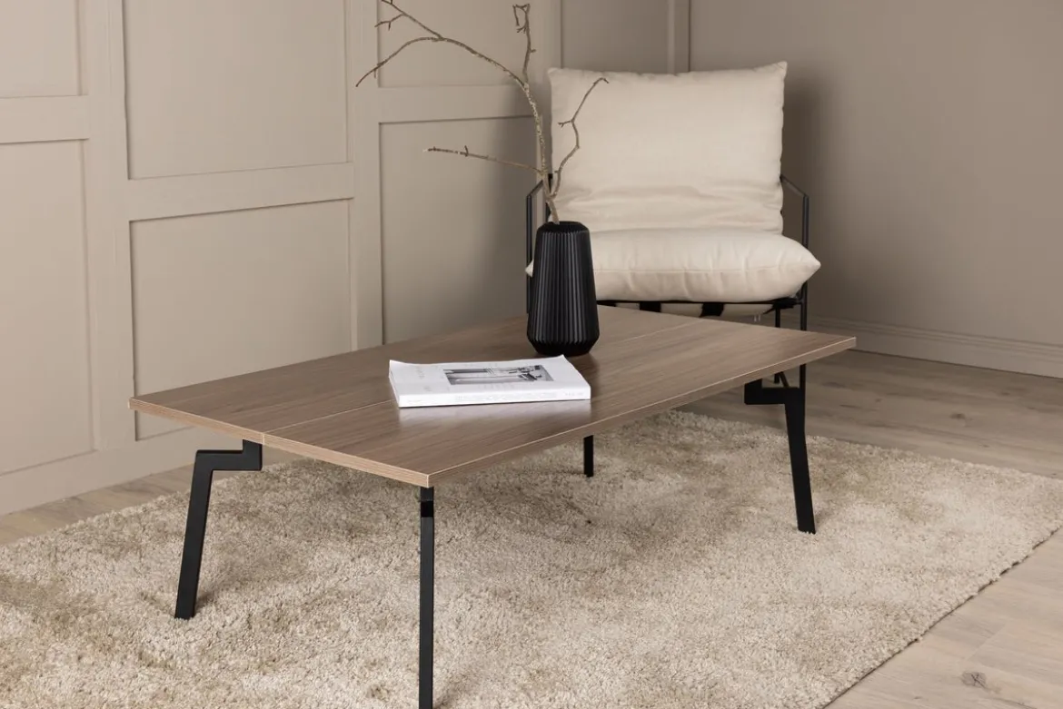 Couchtisch Hator - mit Stahlgestell und Walnussoptik