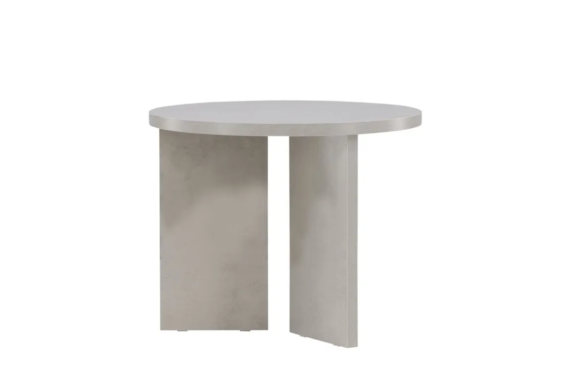 Couchtisch Heroli - stylischer Rundtisch mit asymmetrischem Stand