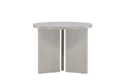Couchtisch Heroli - stylischer Rundtisch mit asymmetrischem Stand