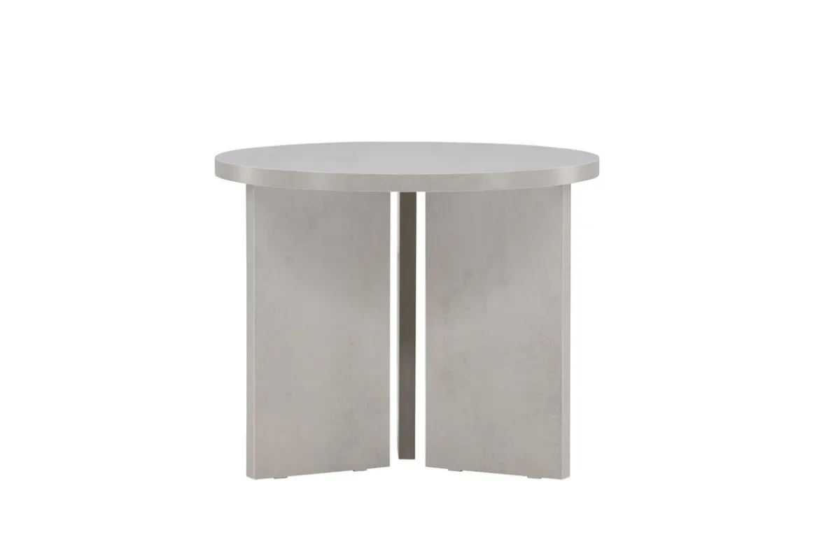 Couchtisch Heroli - stylischer Rundtisch mit asymmetrischem Stand