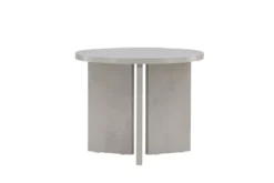 Couchtisch Heroli - stylischer Rundtisch mit asymmetrischem Stand