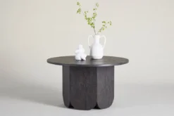 Couchtisch Keralo Big - stylischer Rundtisch in Holzoptik