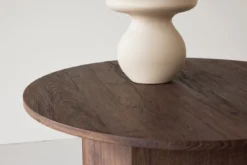 Couchtisch Keralo Big - stylischer Rundtisch in Holzoptik