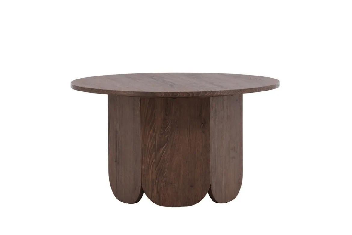 Couchtisch Keralo Big - stylischer Rundtisch in Holzoptik