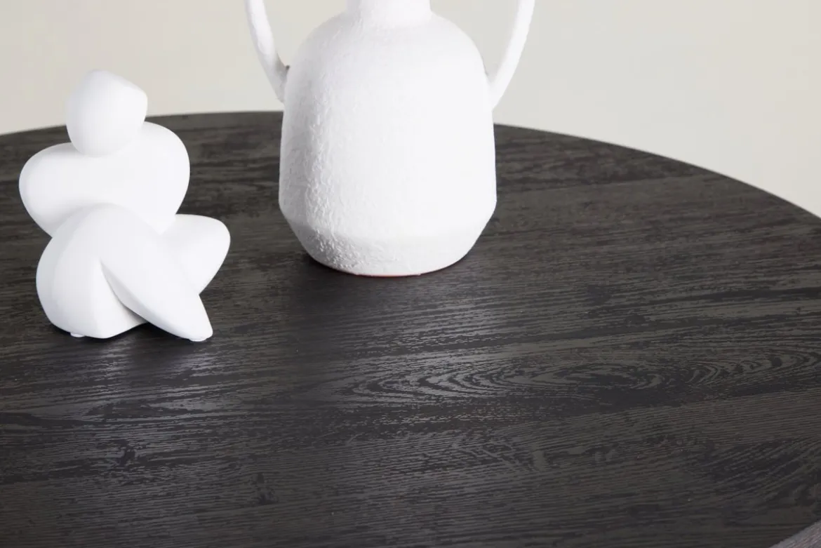 Couchtisch Keralo Big - stylischer Rundtisch in Holzoptik