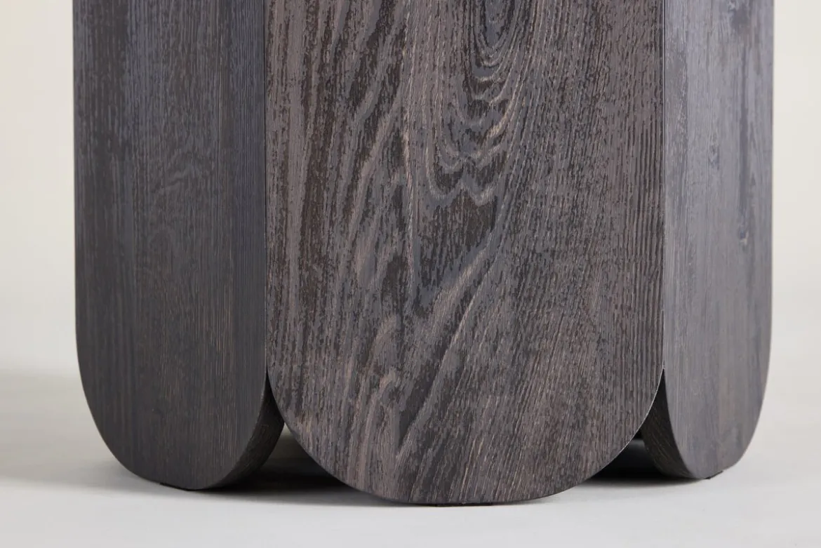 Couchtisch Keralo - stylischer Rundtisch in Holzoptik