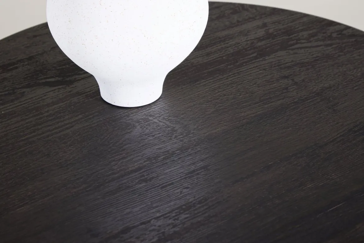 Couchtisch Keralo - stylischer Rundtisch in Holzoptik
