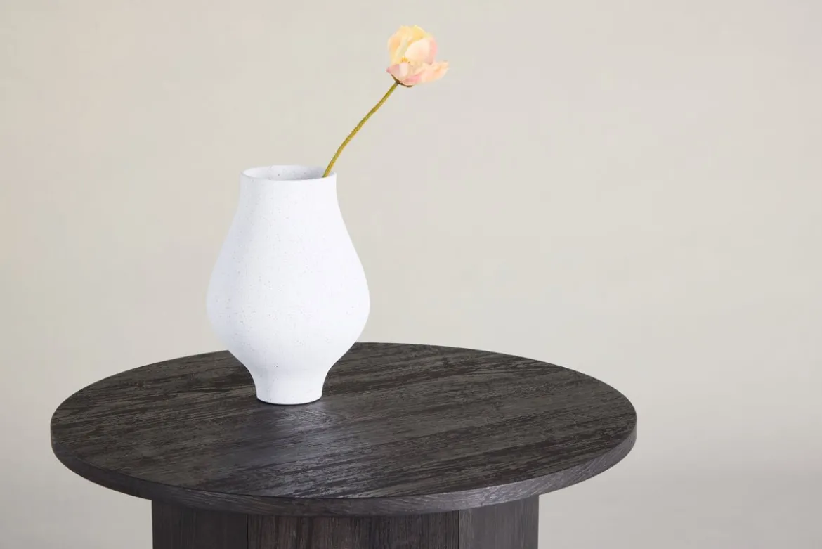 Couchtisch Keralo - stylischer Rundtisch in Holzoptik