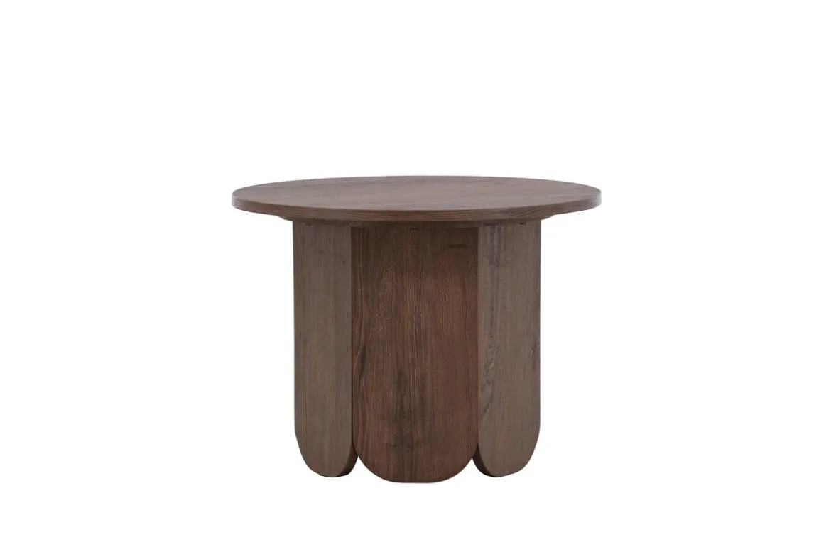 Couchtisch Keralo - stylischer Rundtisch in Holzoptik