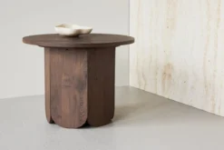 Couchtisch Keralo - stylischer Rundtisch in Holzoptik