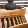 Couchtisch Khamar - 2er Set aus Mangoholz mit bauchigem Sockel