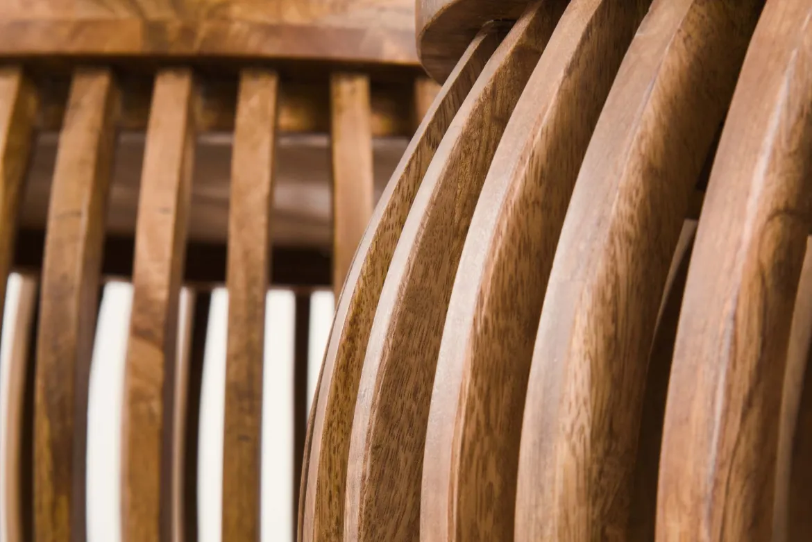 Couchtisch Khamar - 2er Set aus Mangoholz mit bauchigem Sockel