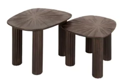 Couchtisch Kivara - 2er Set aus hochwertigem Teakholz im Viereck-Design