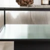 Couchtisch Lanera - mit Glasflächen und Stahlkorpus