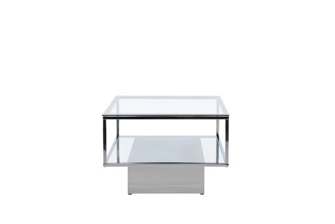 Couchtisch Lanera - mit Glasflächen und Stahlkorpus