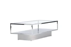 Couchtisch Lanera - mit Glasflächen und Stahlkorpus
