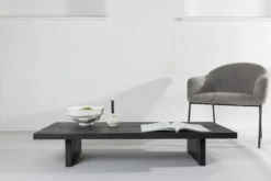 Couchtisch Lannister - in Mokka mit Holzoptik