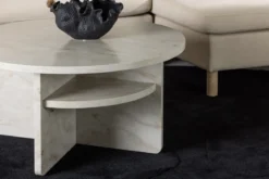 Couchtisch Morma - mit Marmoroptik und Ablagefach