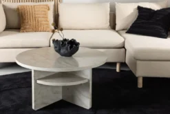 Couchtisch Morma - mit Marmoroptik und Ablagefach