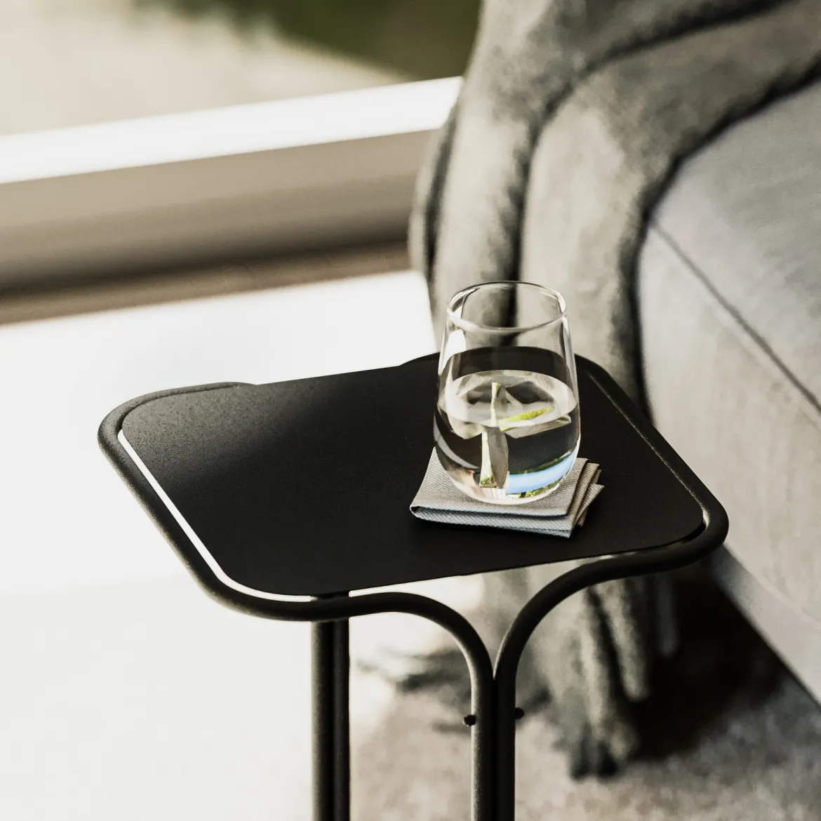 Couchtisch Orento – Mit schwarzem Metallgestell
