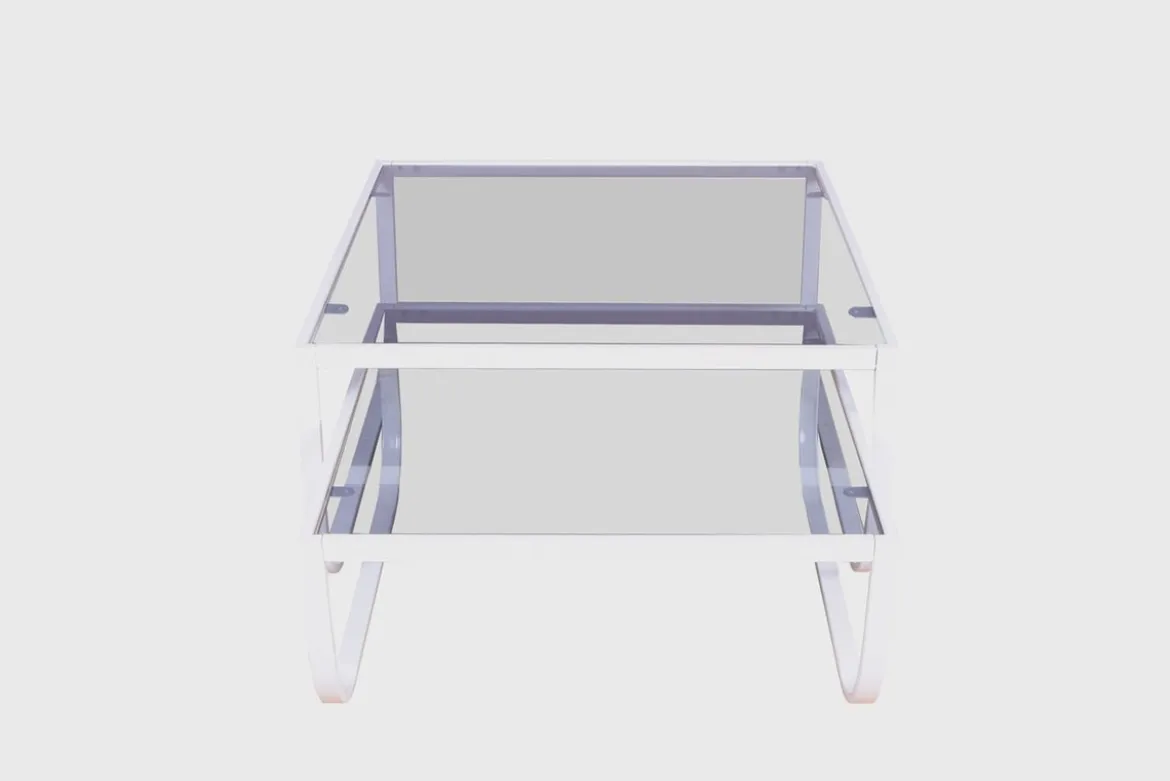 Couchtisch Rondo - zwei Tische mit Glas-Tischplatte