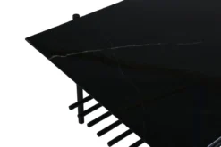 Couchtisch Staffan - in schwarz mit Glasplatte