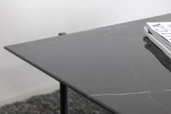 Couchtisch Staffan - in schwarz mit Glasplatte