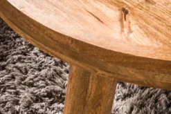 Couchtisch Sundari - 2er Set aus nachhaltigem Mangoholz mit sandfarbenem Finish