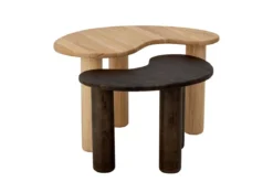 Couchtisch Tahu – Organisches Design aus Gummibaumholz
