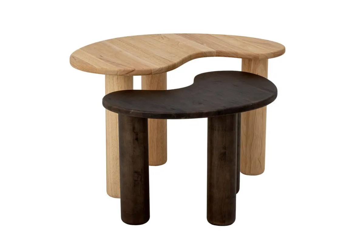 Couchtisch Tahu – Organisches Design aus Gummibaumholz