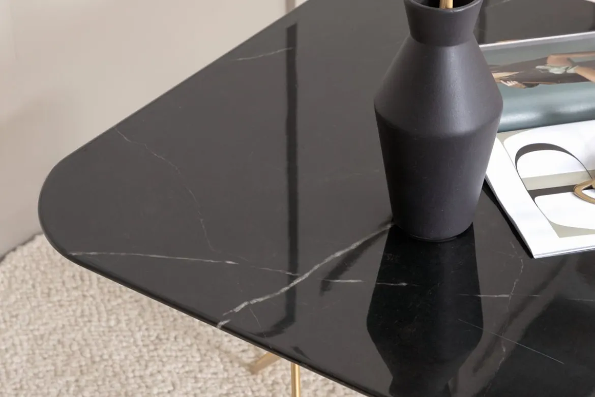 Couchtisch Tango - mit Tischplatte aus Marmorglas