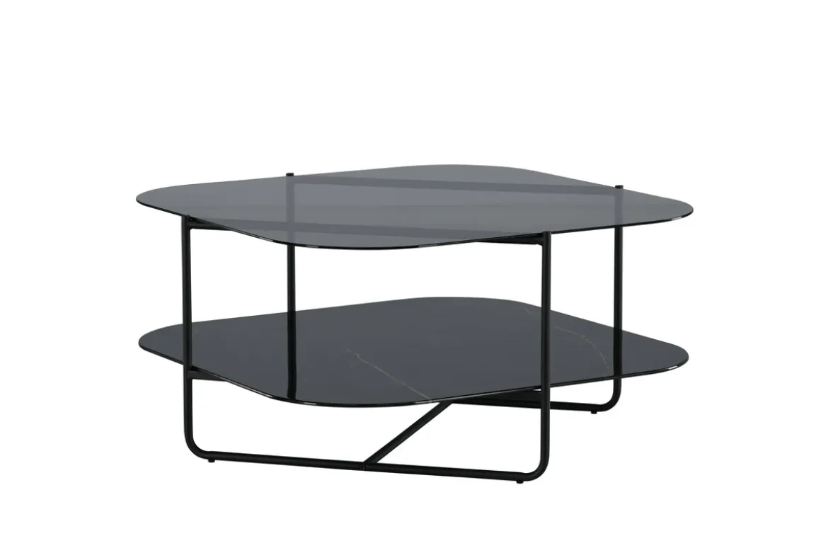 Couchtisch Torben - mit Glas- und Marmorplatte