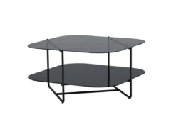 Couchtisch Torben - mit Glas- und Marmorplatte