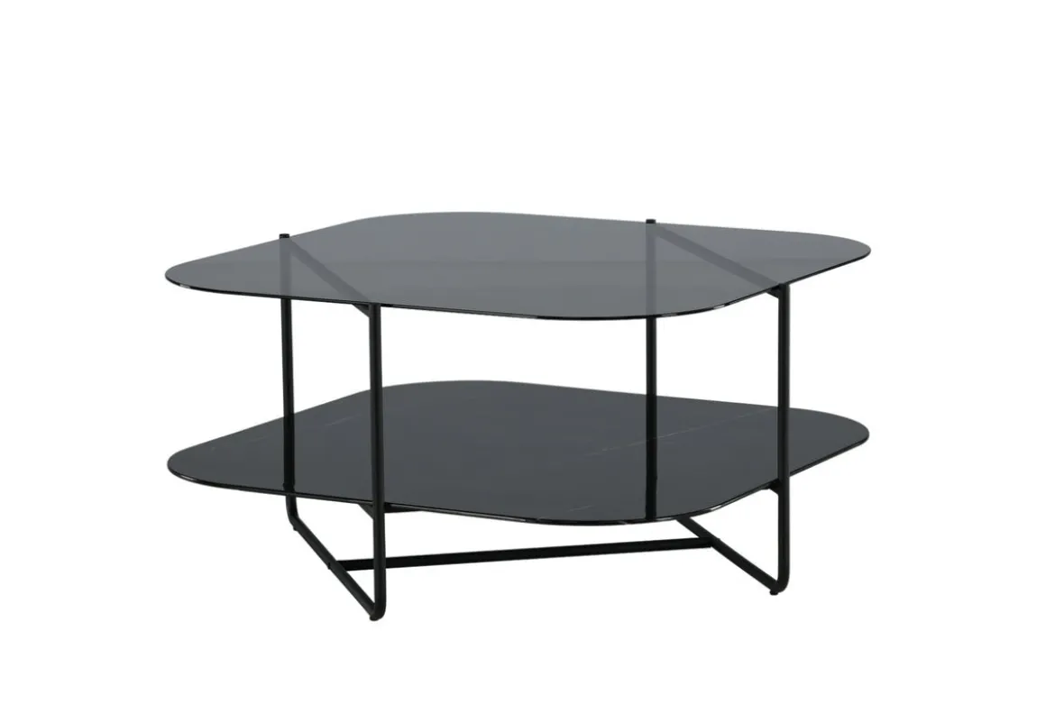 Couchtisch Torben - mit Glas- und Marmorplatte
