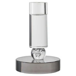 Cresto Kerzenhalter-Set (2-tlg.) – Grau & Braun aus Glas