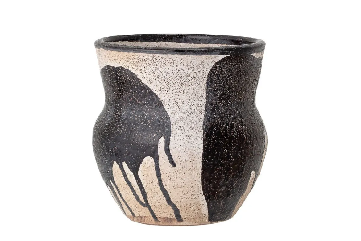 Deko-Blumentopf Arosa – Handgefertigtes Design in Schwarz