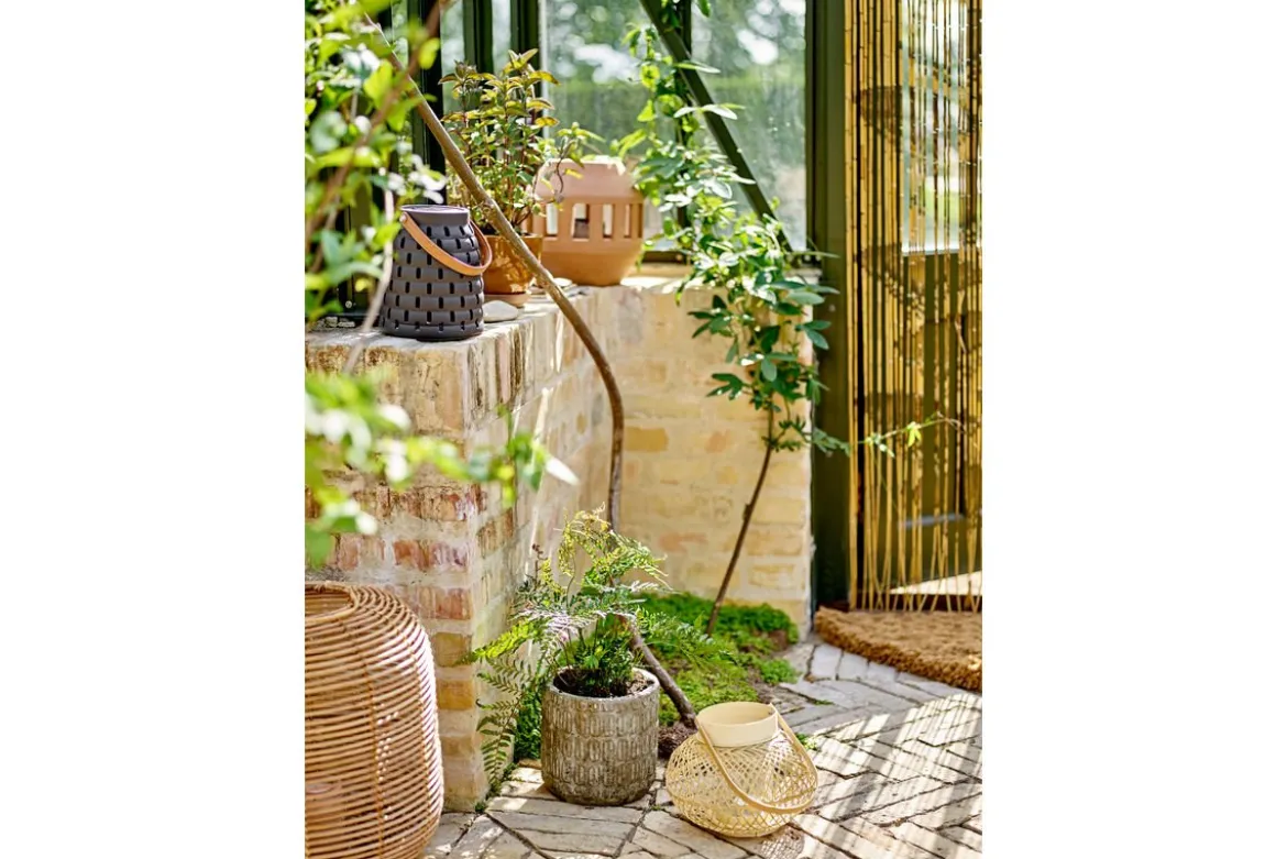 Deko-Blumentopf Arvik – Geprägtes Zementdesign in Grau